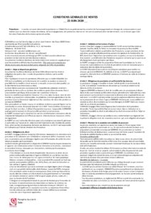 Conditions Générales de Vente